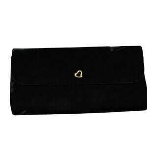 Vintage Victoria’s Secret black velvet clutch